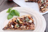 Grilled Peach and Goat Cheese Flatbread with Balsamic Glaze