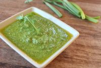 Peppery Arugula Pesto with Walnuts and Blue Cheese