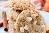 Pumpkin Spice White Chocolate Chip Cookies
