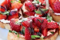 Strawberry Bruschetta with Balsamic and Fresh Basil