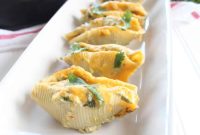 Baked Mexican Stuffed Shells with Creamy Green Chili Sauce