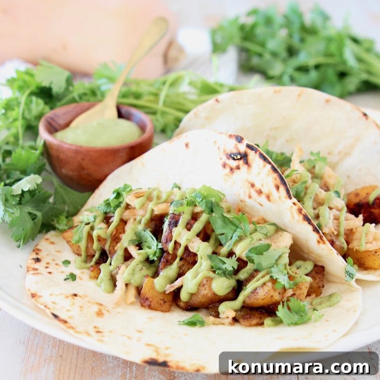 Roasted Butternut Squash Tacos with Avocado and Lime