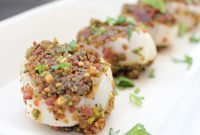 Seared Scallops with Bacon Pistachio Crust Recipe