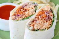 Buffalo Chicken Wrap Recipe with Creamy Blue Cheese