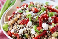 Greek Quinoa Salad with Feta, Cucumber, and Olives