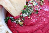 Creamy Roasted Beet Hummus with Lemon and Garlic