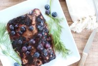 Grilled Salmon with Blueberry BBQ Glaze