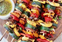 Grilled Vegetable Skewers Recipe with Garlic Herb Marinade