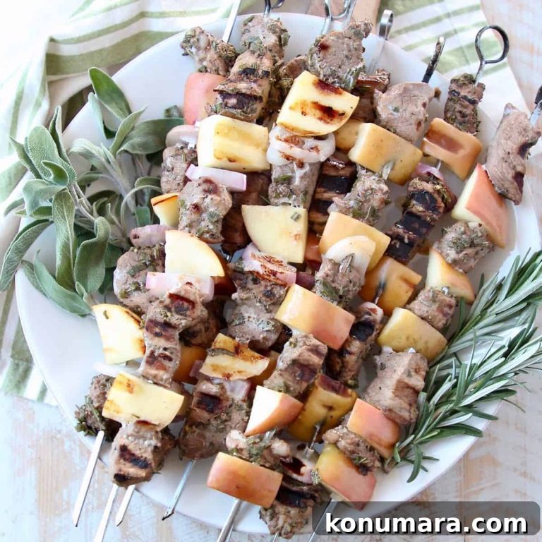 Grilled Pork Skewers with Rosemary and Sage