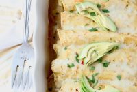 Chicken Enchiladas with Creamy Avocado Sauce