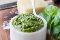 Homemade Basil Pesto with Pine Nuts and Parmesan