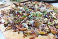 Brussels Sprouts Pizza with Honey, Figs and Bacon