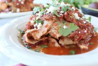 Slow Cooker Chicken Fajita Tortilla Lasagna