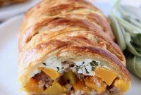 Savory Butternut Squash and Sausage Strudel Recipe