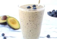 Blueberry Avocado Smoothie for Glowing Skin