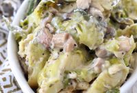 Creamy Brussels Sprouts Casserole with Mushrooms