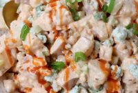 Buffalo Potato Salad with Blue Cheese and Celery