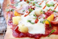 Spicy Hawaiian Pizza with Homemade Fiery Sauce