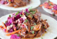 Slow Cooker Korean BBQ Chicken Tacos