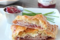 Baked Monte Cristo Sandwich Wrapped in Flaky Puff Pastry