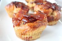 Maple Candied Bacon Bread Pudding Muffins Recipe