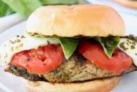 Grilled Chicken Caprese Sandwich with Fresh Mozzarella and Basil