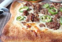 Spicy Sausage Pizza with Jalapeno Ranch Recipe