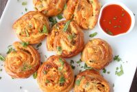 Cheesy Buffalo Puff Pastry Rolls Recipe