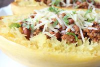 Turkey Chili Stuffed Spaghetti Squash