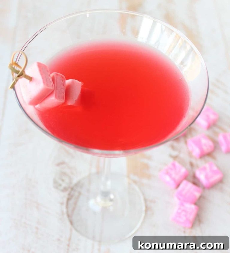 Pink Starburst Martini: Sweet Strawberry Vodka Cocktail