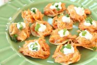 Crispy Mini Buffalo Chicken Tostadas for Game Day