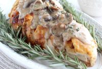 Roasted Turkey Breast with Blue Cheese and Mushroom Gravy