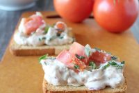 Bruschetta Cheese Dip Recipe with Tomato and Basil