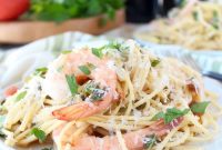 One-Pot Creamy Tuscan Shrimp Scampi Pasta Recipe
