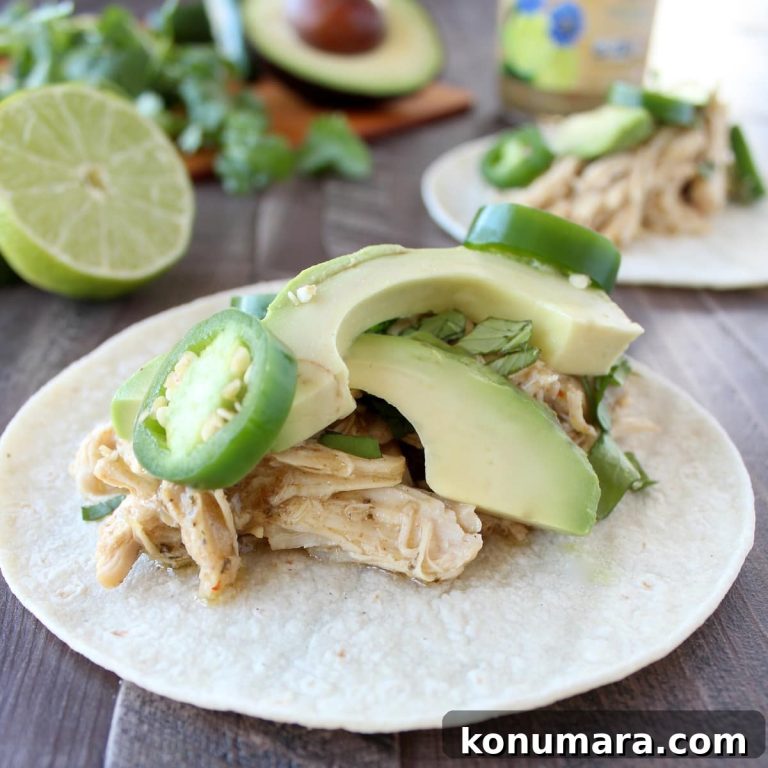 Slow Cooker Cilantro-Lime Chicken Tacos