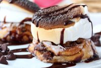 S’mores Cinnamon Rolls with Toasted Marshmallow and Chocolate