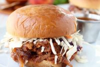 Slow-Cooker Peach BBQ Pulled Pork Sandwich Recipe