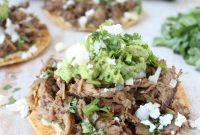 Slow Cooker Carnitas Tostadas with Fresh Avocado