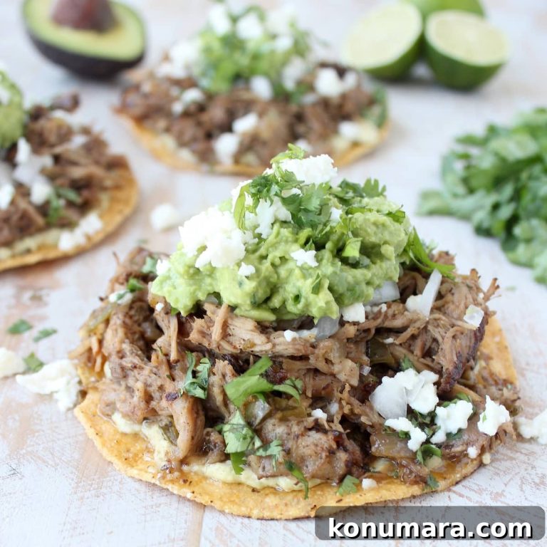 Slow Cooker Carnitas Tostadas with Fresh Avocado