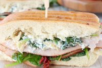 Grilled Turkey Panini with Spinach and Artichoke