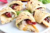 Crispy Naan Pizza Rolls with Mozzarella and Fresh Herbs