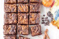 Slow Cooker Pumpkin Cheesecake Swirl Brownies