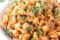 Creamy One-Pot Italian Sausage Shells and Cheese