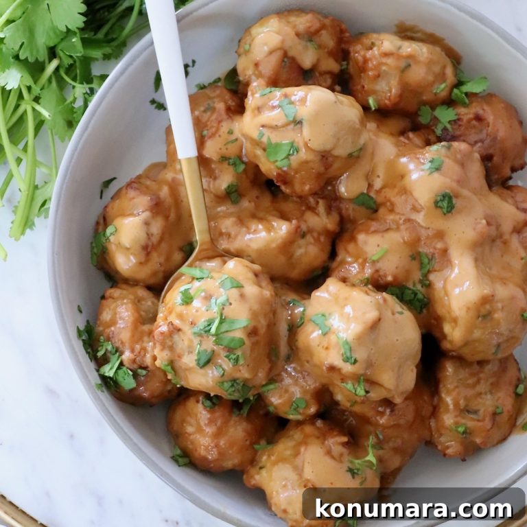 Thai Turkey Meatballs with Peanut Sauce Recipe