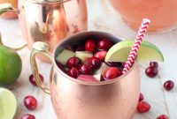 Cranberry Apple Moscow Mule Punch Cocktail Recipe
