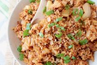 Kimchi Fried Rice Recipe (Kimchi Bokkeumbap) with Fried Egg