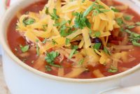 Creamy Slow Cooker Chicken Enchilada Soup