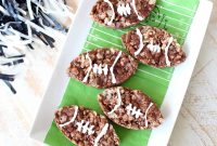 No-Bake Nutella Rice Krispie Football Treats