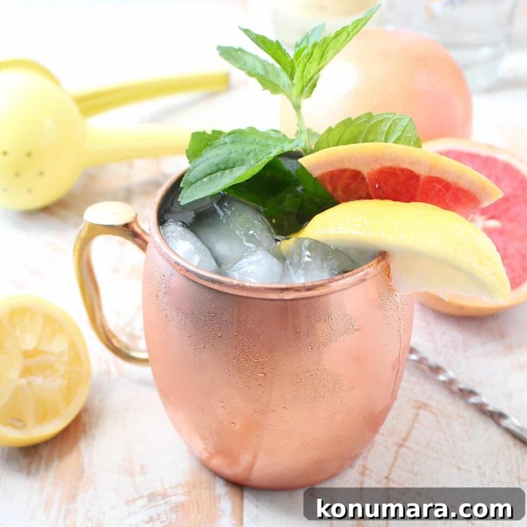 Sparkling Grapefruit Gin Mule Cocktail Recipe