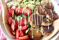 Strawberry Avocado Salad with Crispy Goat Cheese